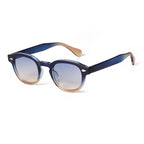 Cross-border new fashion European and American style beige nail sunglasses oval small frame sunglasses for women high-end sun protection and UV protection