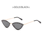 New Women's Fashion Cat Eye Round Triangle Sunglasses Frameless